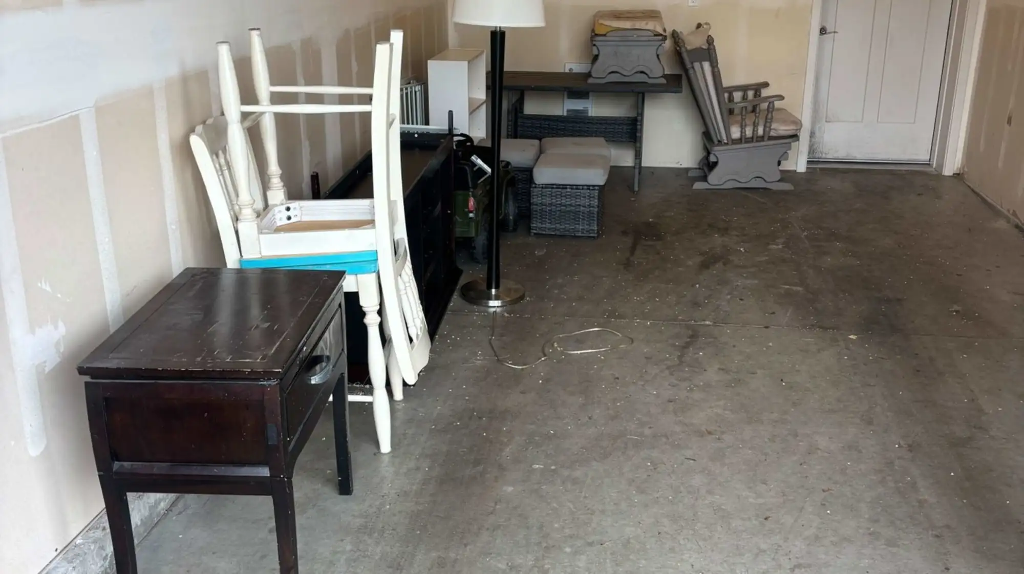 garage cleared out after a junk removal job