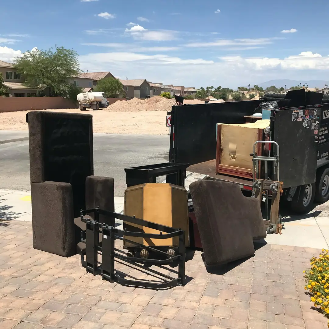 office furniture loaded on trailer for removal in Brandon FL